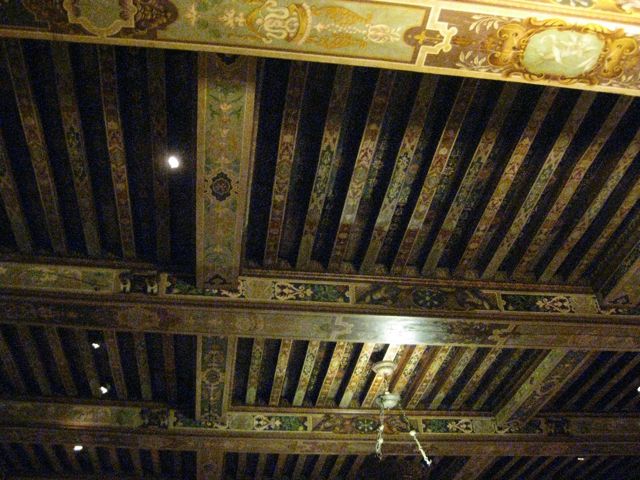 A painted ceiling at the DO museum.